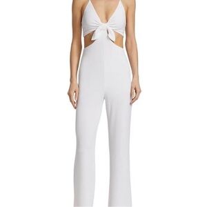 Alice & Olivia White Jersey Jumpsuit – Size 14 (NWT)